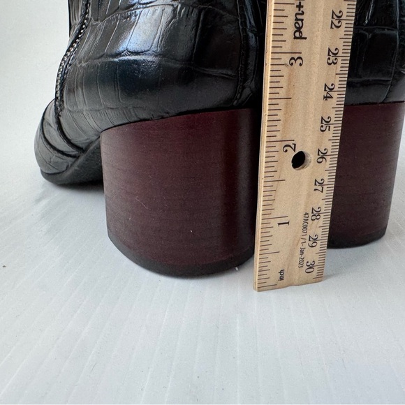 PIKOLINOS Bayona Black Croc-Pattern Ankle Boots size 39 us 8 - Picture 8 of 13